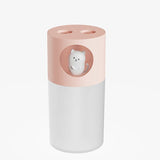 Veilleuse humidificateur d’air double pulvérisation / humidificateur d’air rose pour fille design chaton